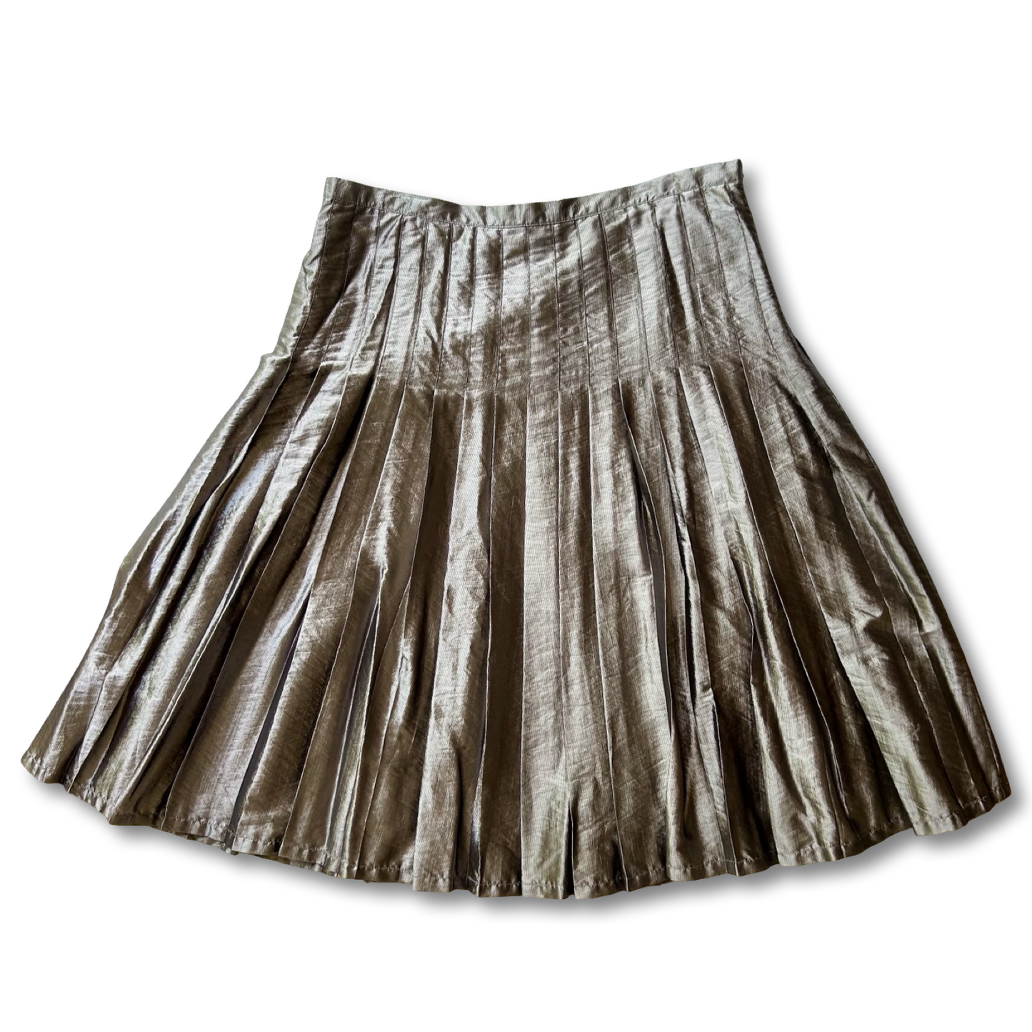 Metallic Pleated Midi Skirt ✮ Size 12