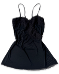 Sheer black ruffle cami ✮ Size S-M