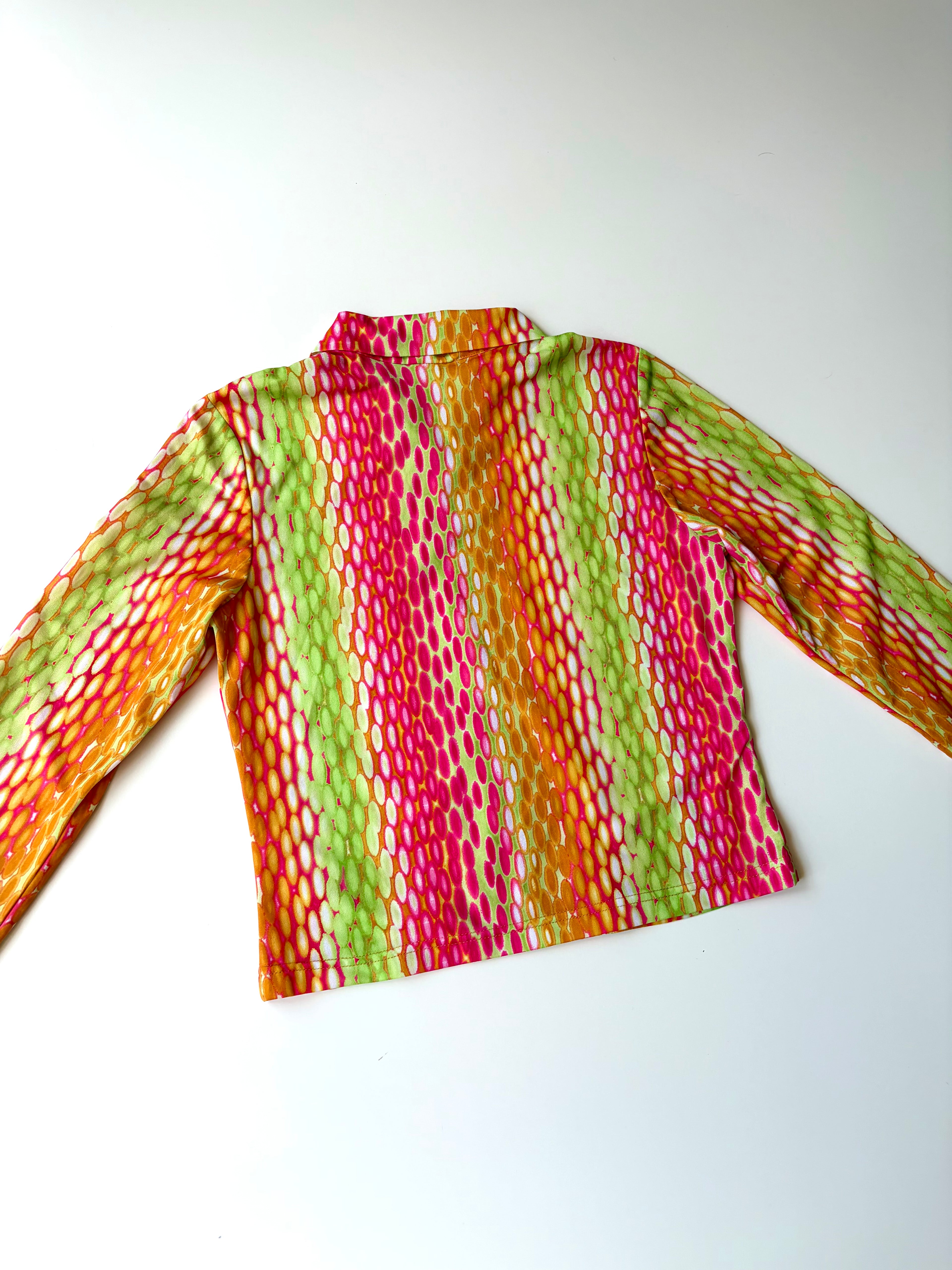 90s Neon Zip Top ✮ Size 12/M