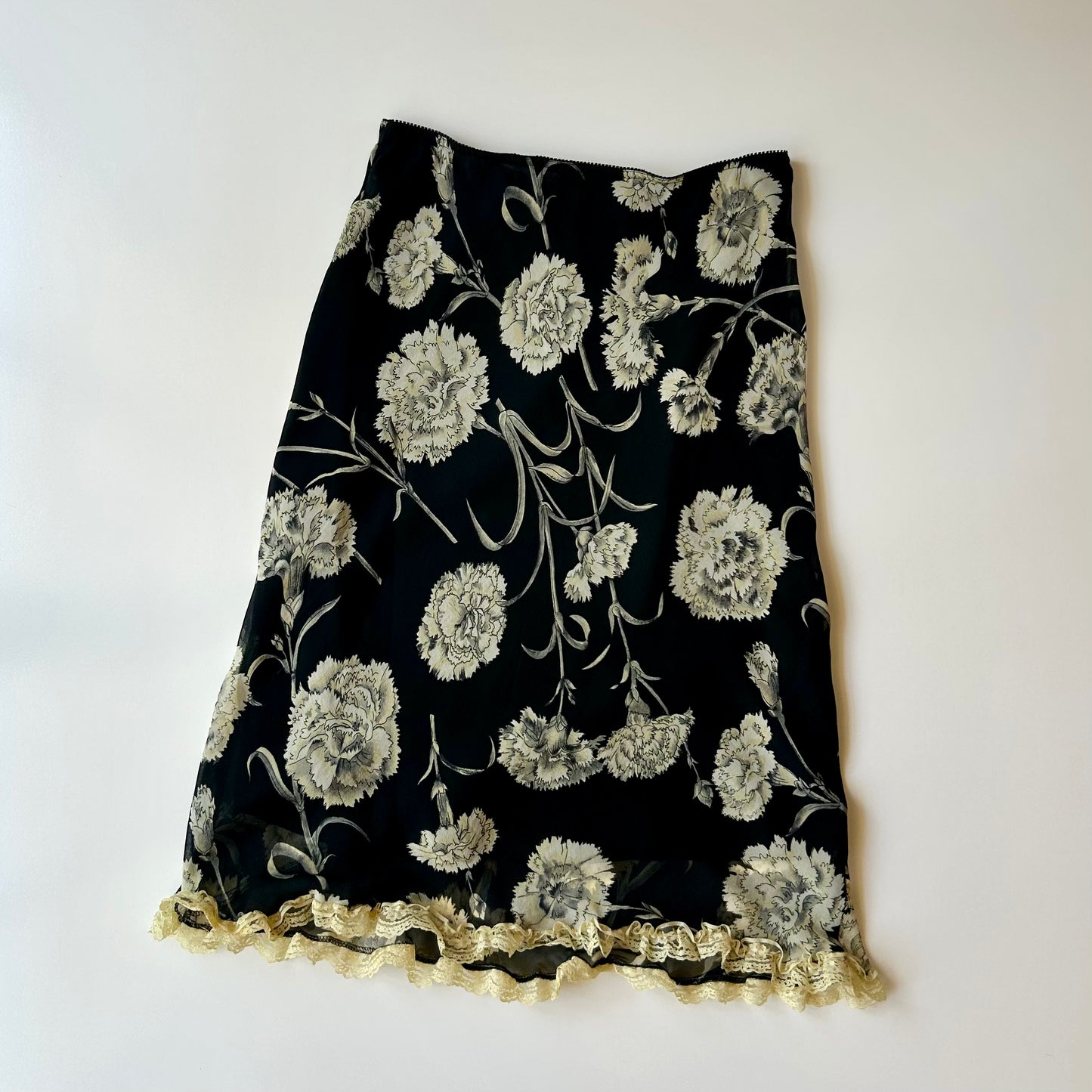 Silk floral lace skirt ✮ Size 12