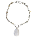 upcycled shell & pearl necklace