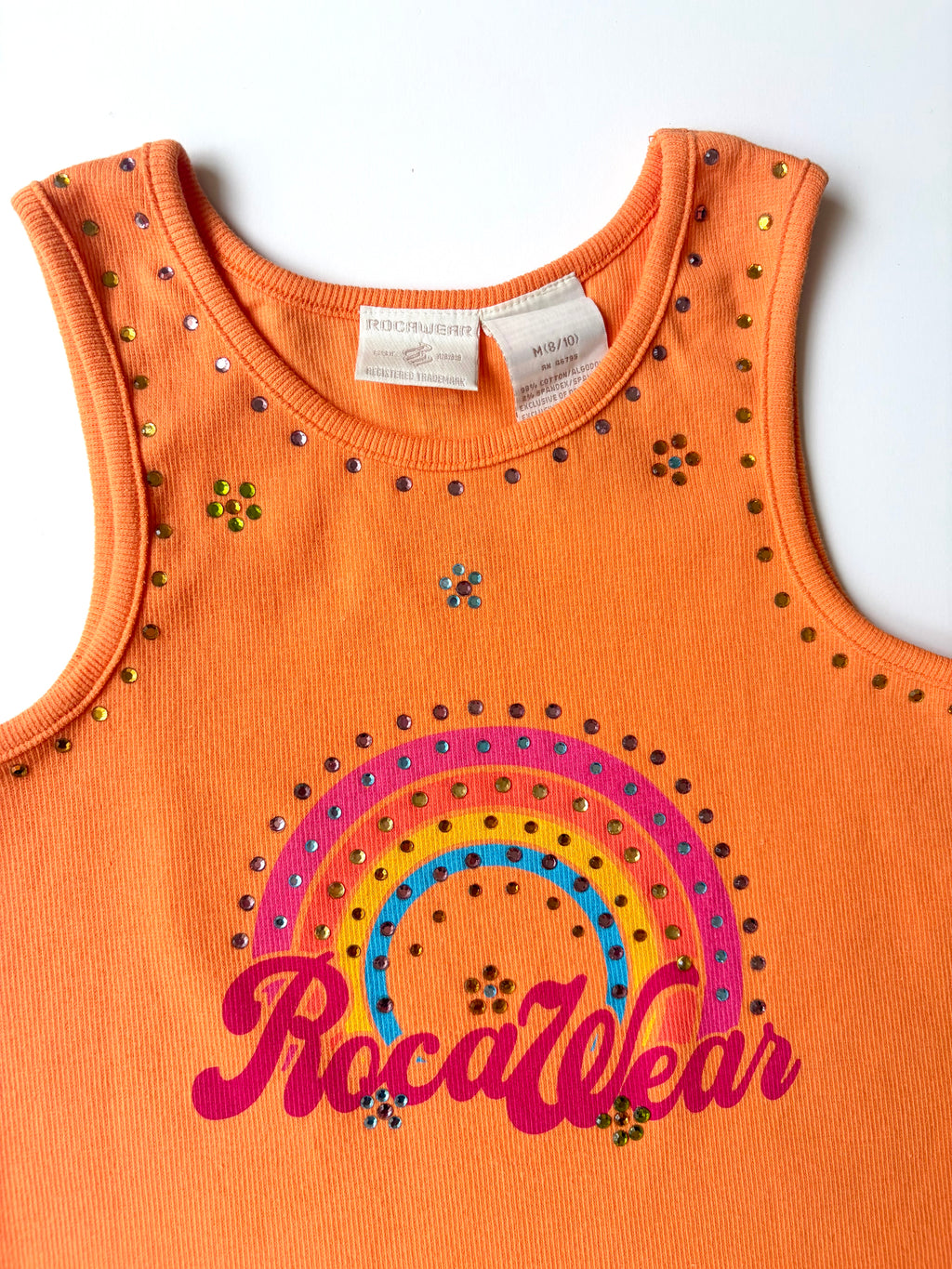 Deadstock Y2K Rockawear Bedazzled Tank Top ✮ Size 8-10