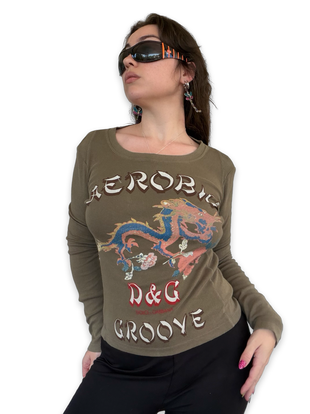 RARE Dolce & Gabbana 'Aerobic Groove' Top ✮ Size S-M*
