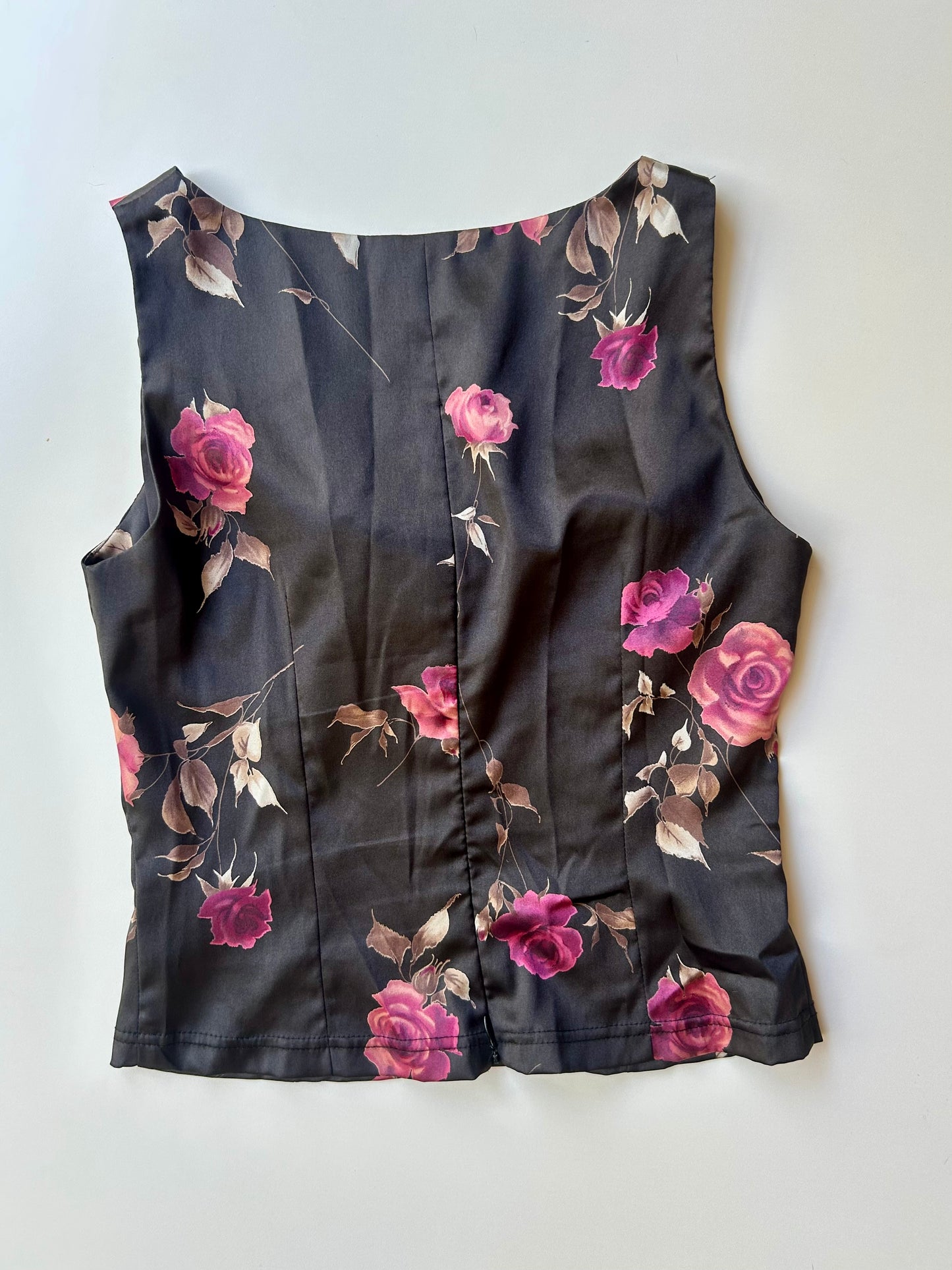 90s Rose Print Top ✮ Size 10
