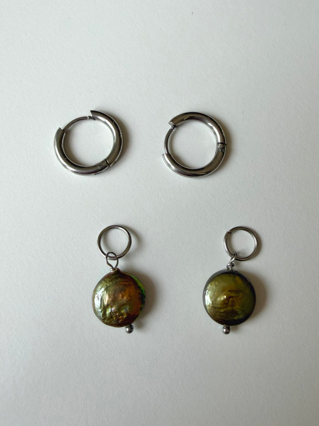 Pearl Huggies Earrings 03