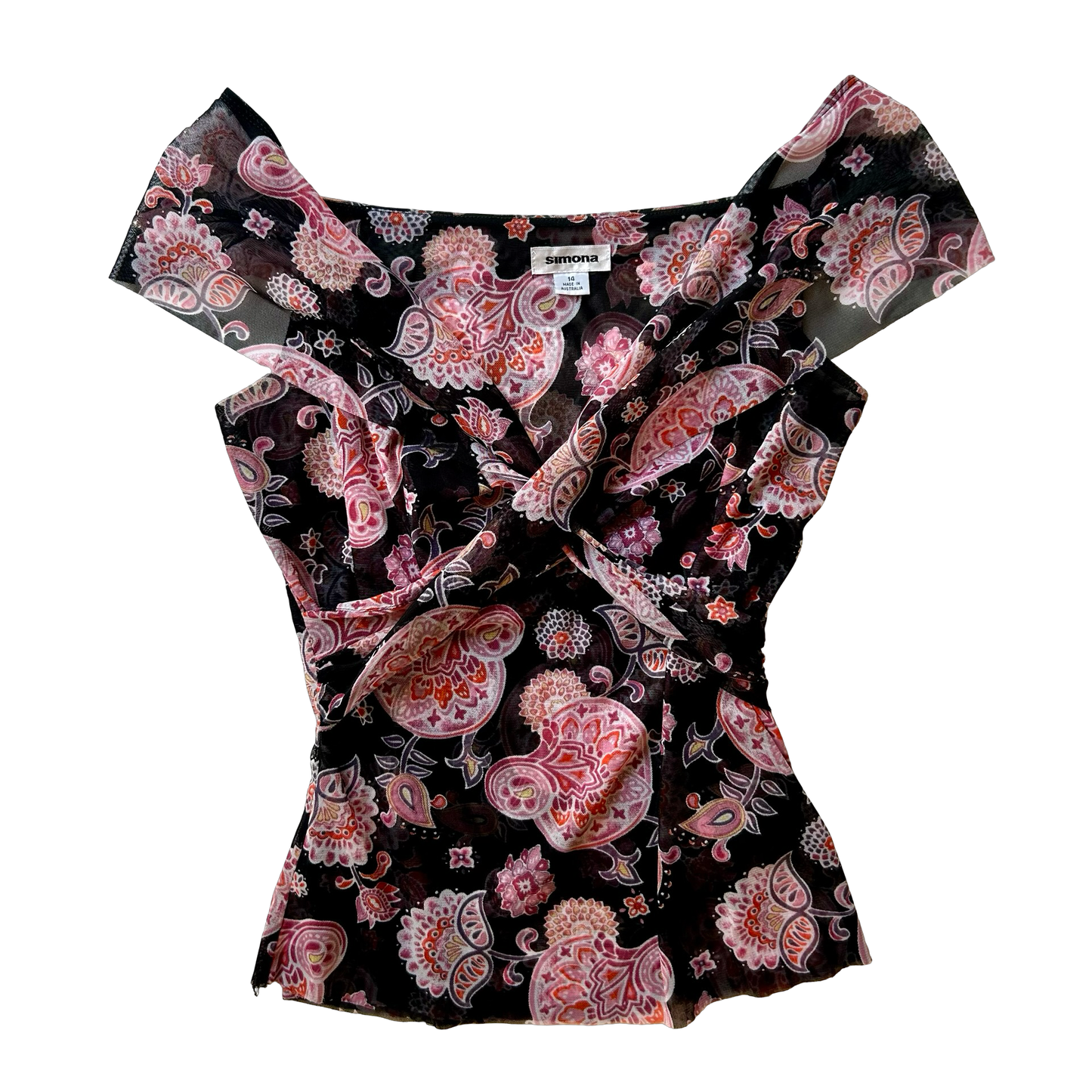 Mesh Paisley Top ✮ Size 14