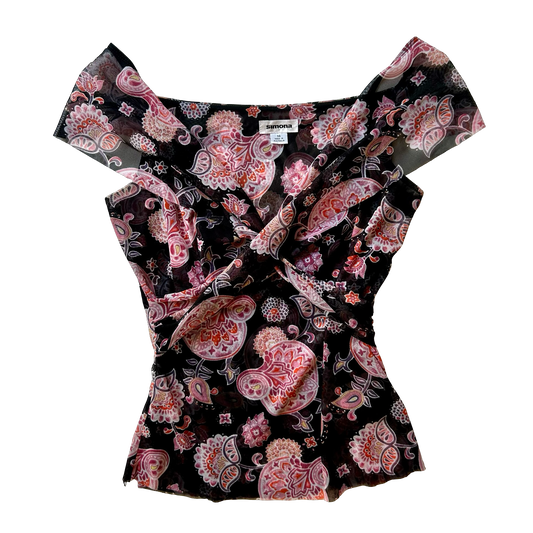 Mesh Paisley Top ✮ Size 14