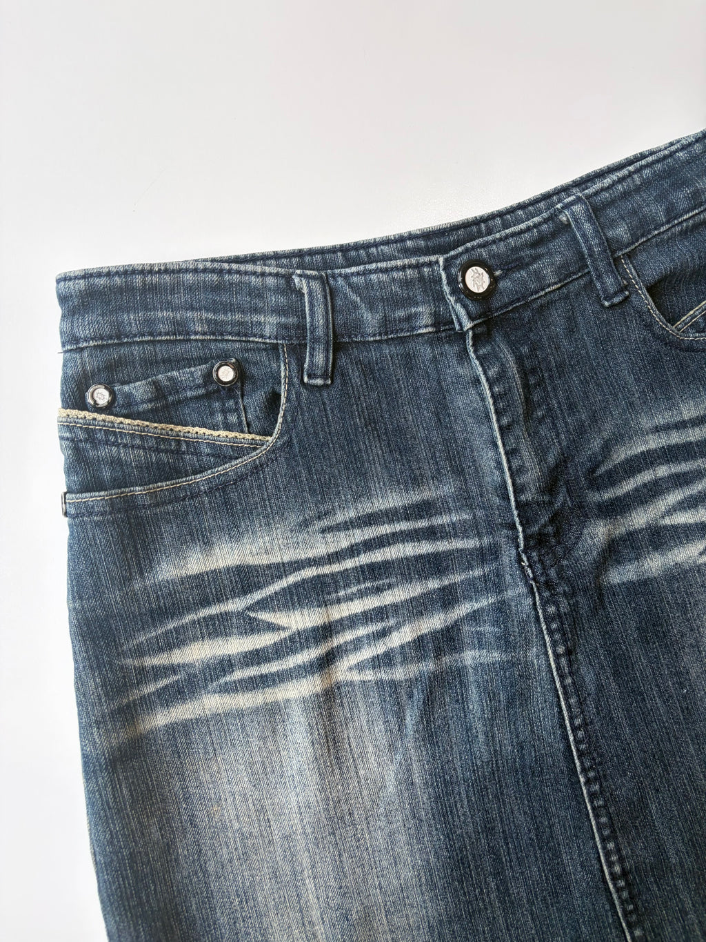 Y2K Denim Mini Skirt ✮ Size M