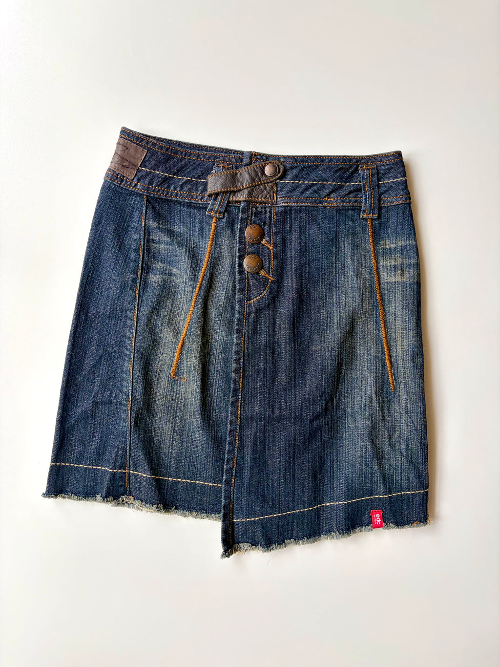 Esprit Asymmetrical Denim Wrap Skirt ✮ Size 28"