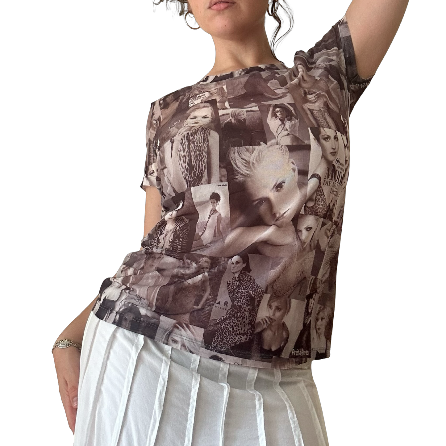 90s Graphic Mesh Tee ✮ Size 14