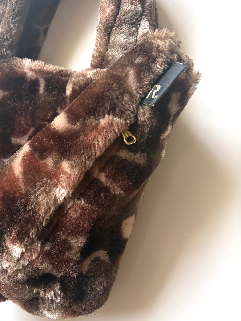 Fluffy Animal Print Handbag