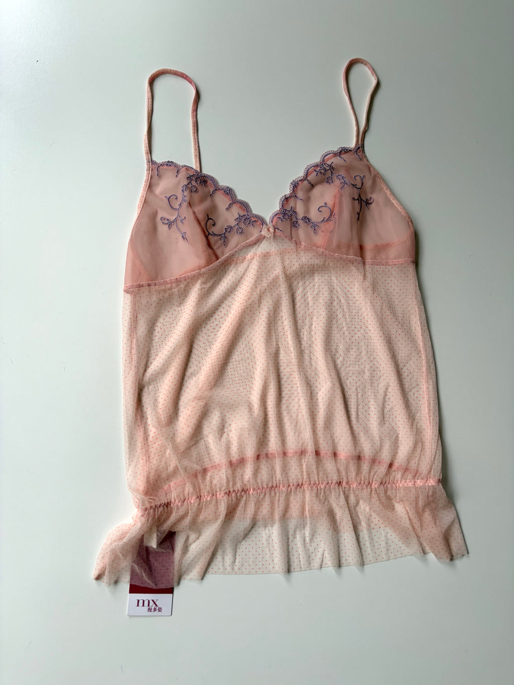 Pink Mesh Babydoll Cami ✮ Size M