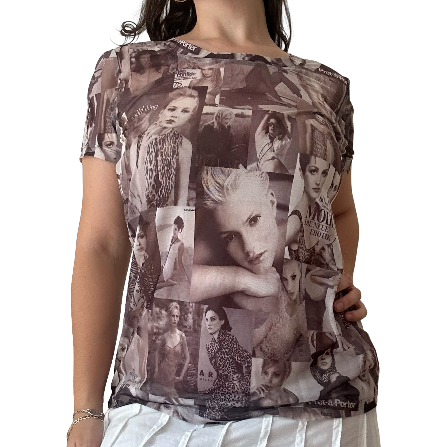 90s Graphic Mesh Tee ✮ Size 14