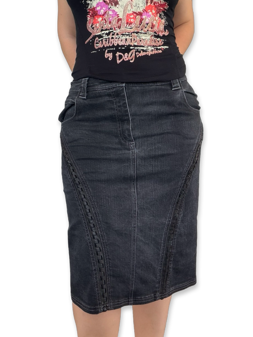 Angelo Marani Denim Midi Skirt ✮ Size 12*