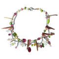 upcycled shell and glass necklace